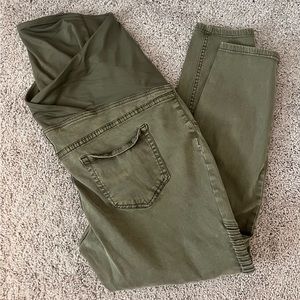 Isabel Maternity green moto jeggings